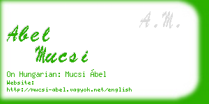 abel mucsi business card